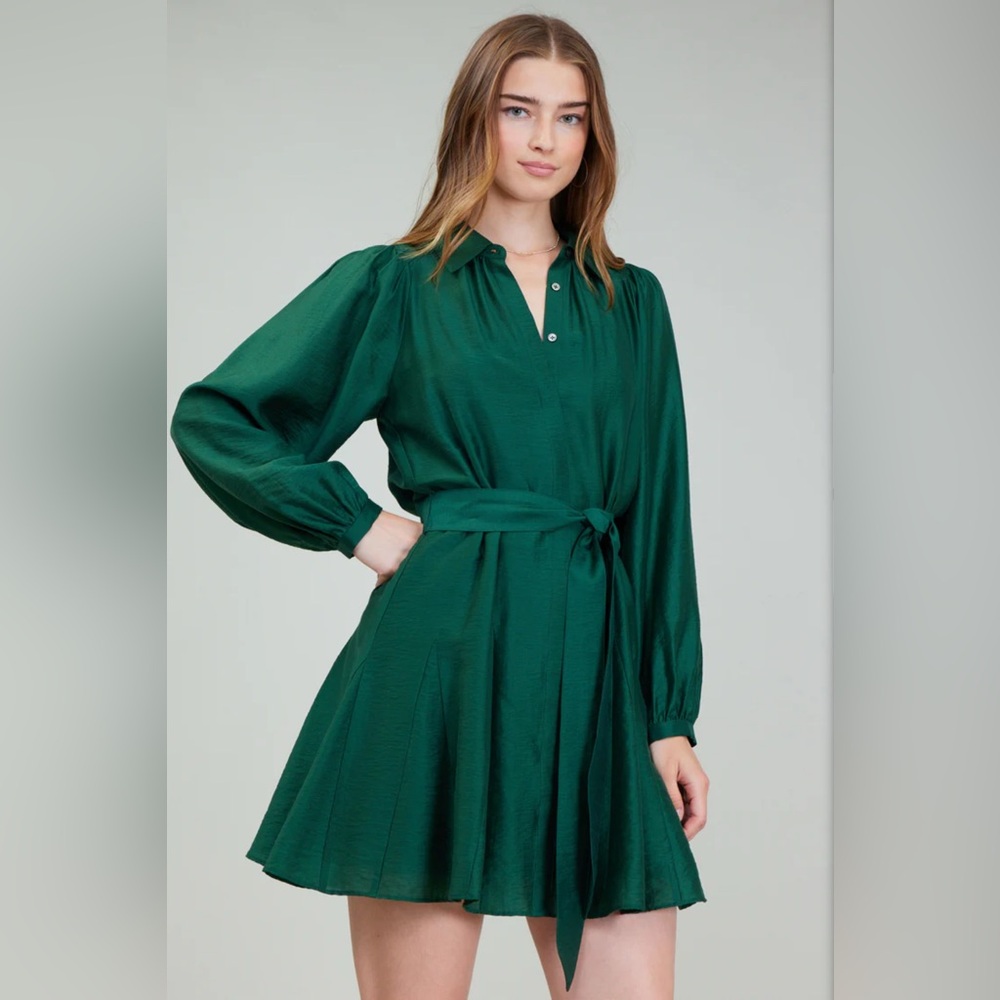 Current Air Lustrous Belted Mini Dress Size S